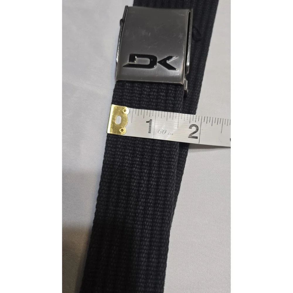 Dakine Canvas Black Belt With Silver Buckle Adjustable 43